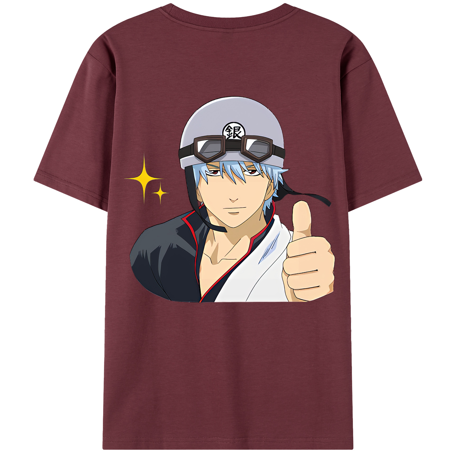 （画像用） ぎんたま 坂田銀時（さかたぎんとき） 神楽 志村新八（しむら しんぱち） GINTAMA Sakata Gintoki Kagura Shimura Shinpachi 綿100％半袖Tシャツ（背面プリント）